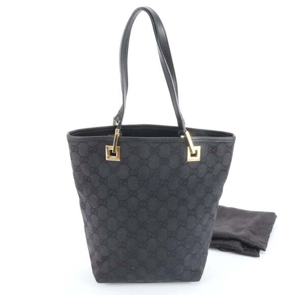 GUCCI Handbags - Gucci GG Canvas 002 1099 Leather Tote Bag, Handbag, Shoulder Black, Women's